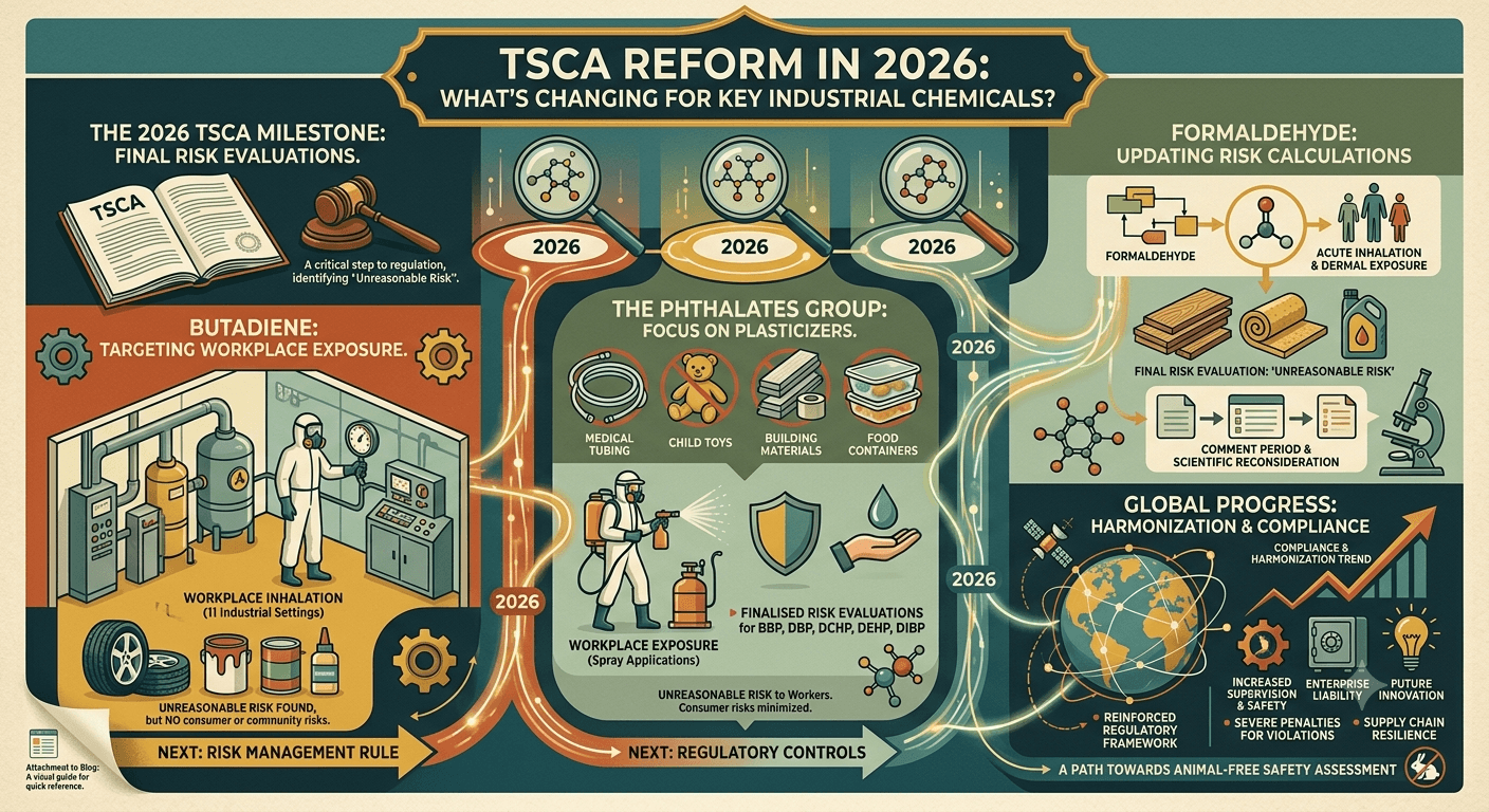 2026 年 TSCA 改革:丁二烯、邻苯二甲酸盐和甲醛的新变化
