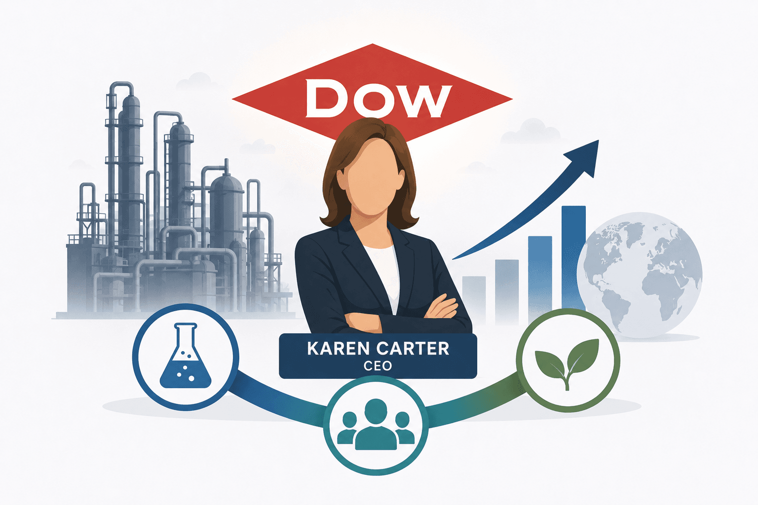 凯伦·卡特领导下的陶氏第三季度:化工行业在危机后的首次首席执行官过渡