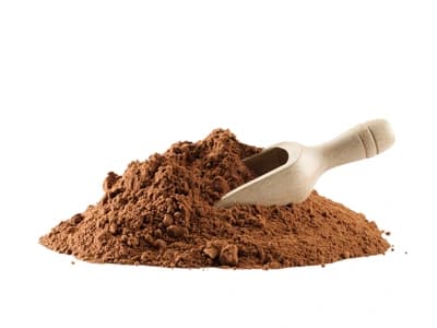 Polvo de cacao marrón claro alcalinizado