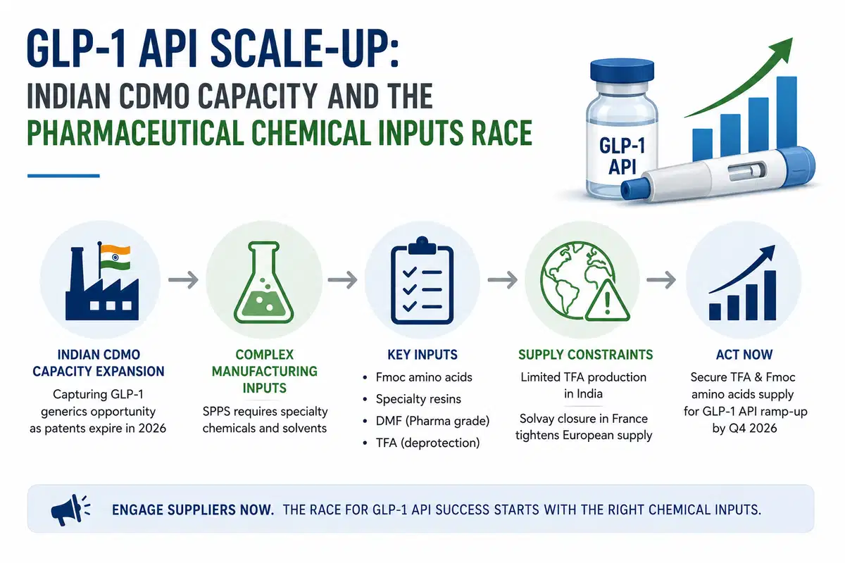 GLP-1 API Scale-Up: Indian CDMO Capacity and the Pharmaceutical Chemical Inputs Race