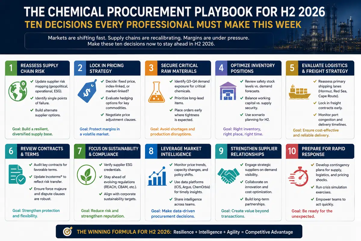 The Chemical Procurement Playbook for H2 2026: Ten Decisions Every Professional Must Make This Week
