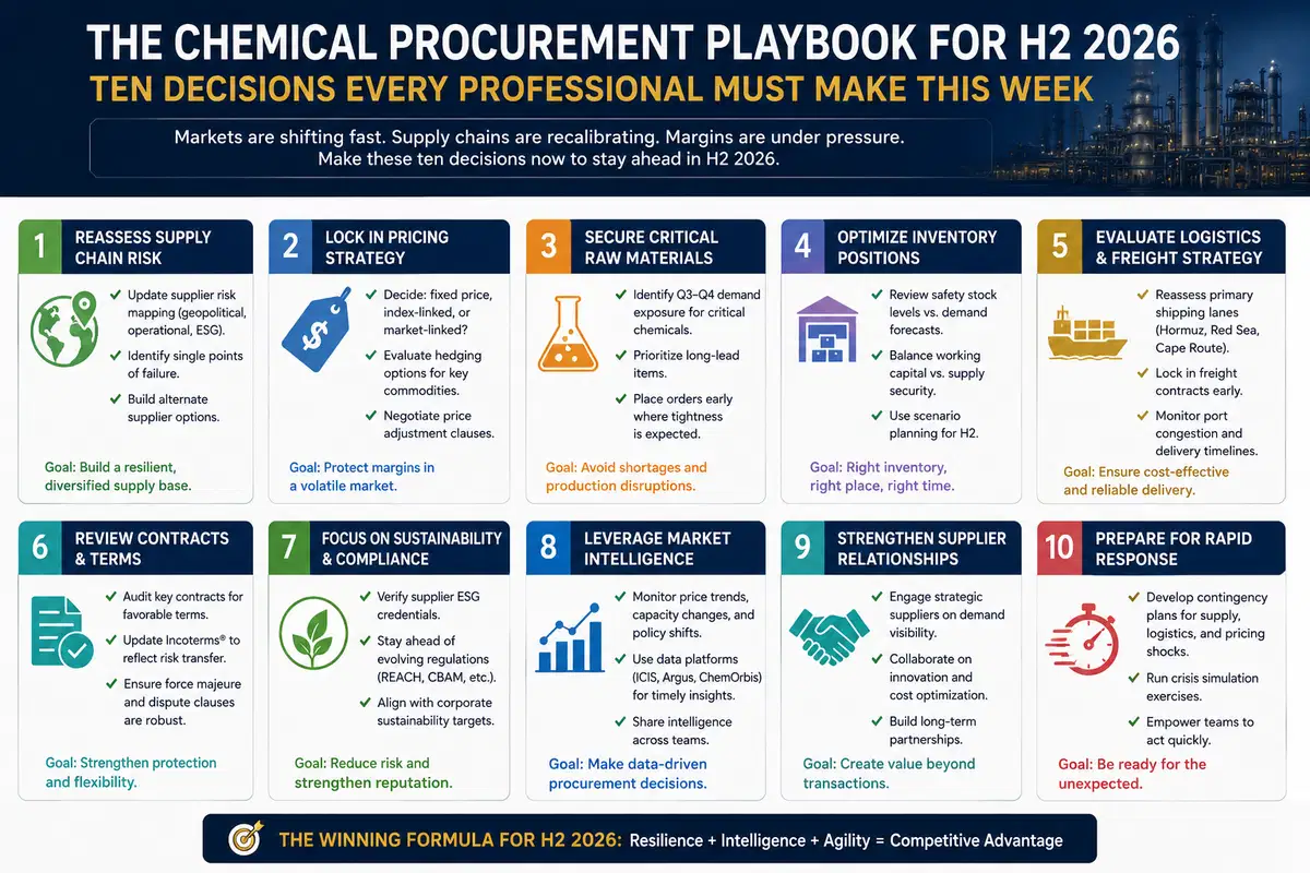 The Chemical Procurement Playbook for H2 2026: Ten Decisions Every Professional Must Make This Week